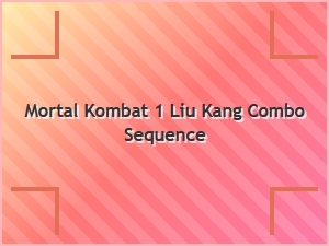 Liu Kang Combo Sequence Basics